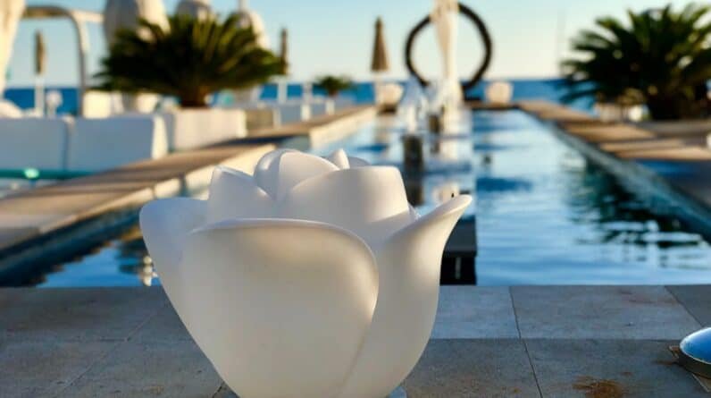 Photo "Sculptural Statements: Artistic Elements That Redefine Poolside Beauty"